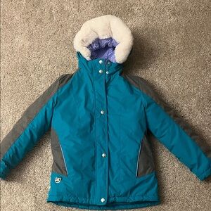 ZeroXposur Girls 3 in 1 Teal and Gray Winter Jacket